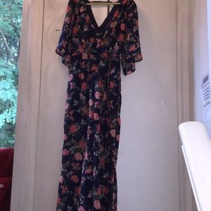 Flower designed jump suit.